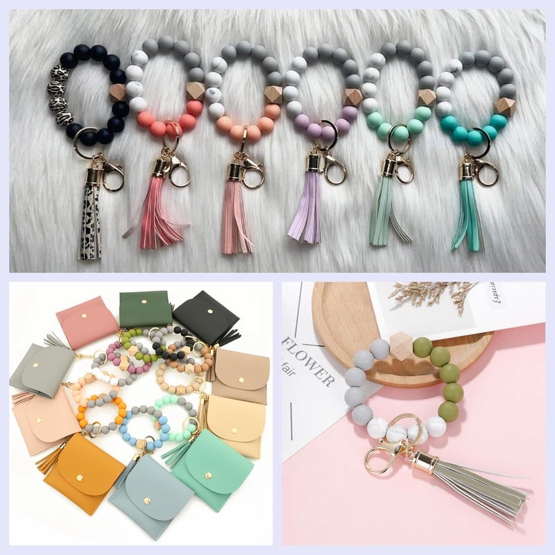 ASTARON 100 Pcs 15mm Silicone Beads for Keychain Making, Pink Green White Beads Bulk Round Beads for Bracelets Crafts Beadable Pens Decorations Jewelry Making Supplies - Image 4